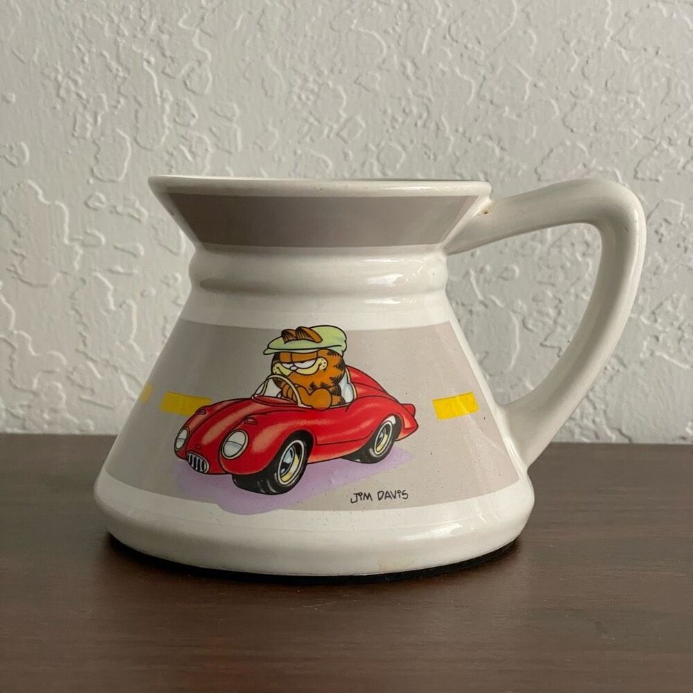 Vintage 1978 GARFIELD Coffee Mug Anti-Spill Enesco Ceramic Jim Davis Cartoon
